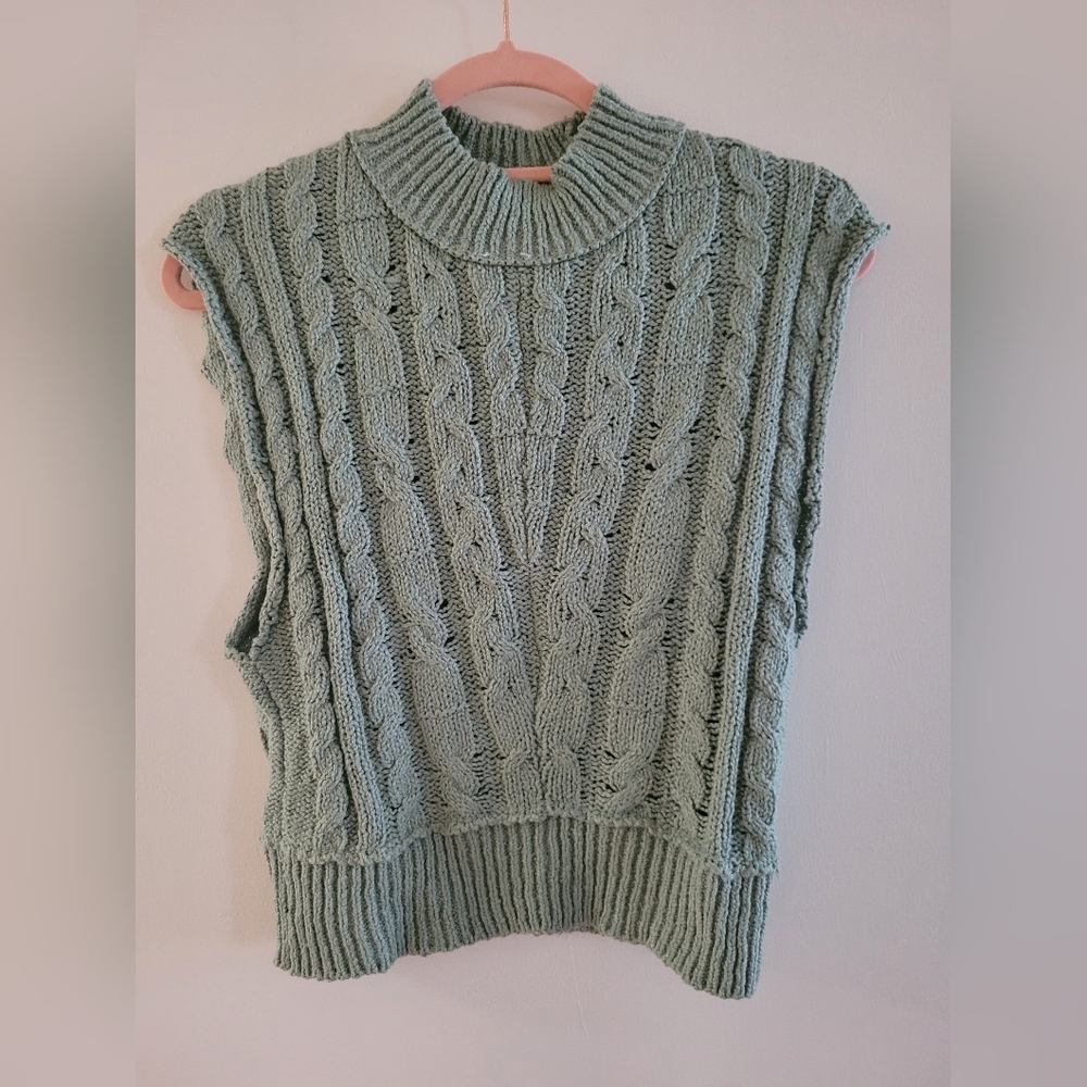Free People Quartz Knit Cable Vest